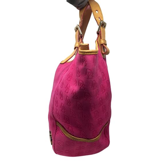 Dooney & Bourke Oversize Deep Pink Hobo Bag - Picture 3 of 16